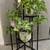 SET OF 4 FAUX MARBLE WHITE & GRAY PLANT POTS / PLANTERS 6 thumbnail