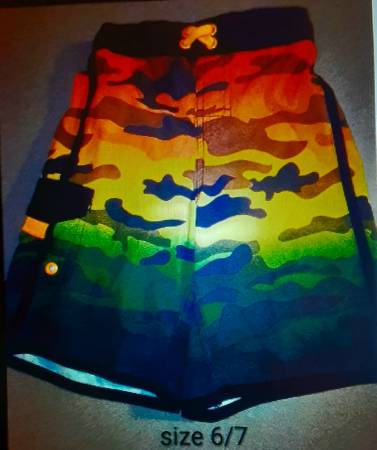 Boy size 6/7 Quick Dry Swim Trunks w/ UPF 50+ 1