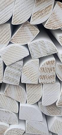 3 1/4" x 16ft baseboards primered $16 1