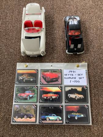 Small Corvette Collection  2 Cars & 100 card Set 1