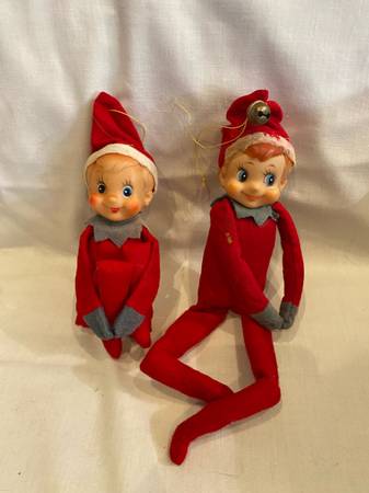 Vintage Christmas Elves  Knee Huggers 1