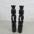 African Handmade Ebony/Ironwood? Folk Art Giraffe Candle Holders 11" 1 thumbnail