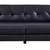 Sofa - Primrose Dark Metal and Navy Genuine Leather Contemporary 1 thumbnail