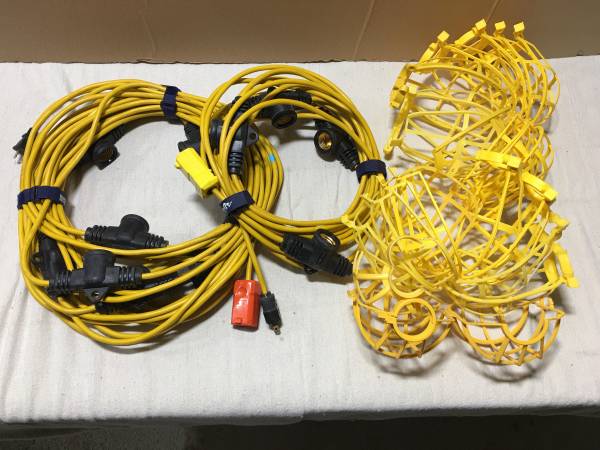 100ft Construction String Light, 125V, 12 Sockets ,Bulb Not Included 1