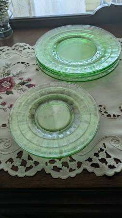 1930's depression glass plates - collectibles - by owner - sale