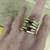 5, 18 Karat Gold Electroplate Semi Precious Gemstones Designer Rings 1 thumbnail