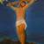 Painting of Jesus on the Cross, blue background 3 thumbnail