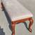French Provincial Style Upholstered Window Vanity Bench Ottoman 3 thumbnail