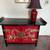 Red & Black Lacquered Vintage Antique Chinese Asian Oriental 2-Tone Cabinet Ches 2 thumbnail