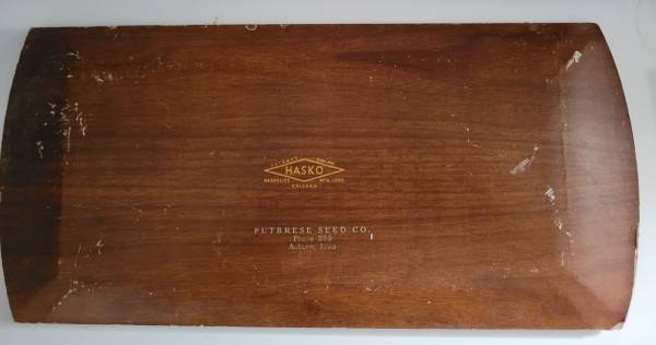 Putbrese Seed Co. Auburn, IA, HASKO, Old Serving Tray, Platter, Horse Riders 1