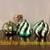 3 NEW Metallic Ceramic Lighted Ornaments 3 thumbnail