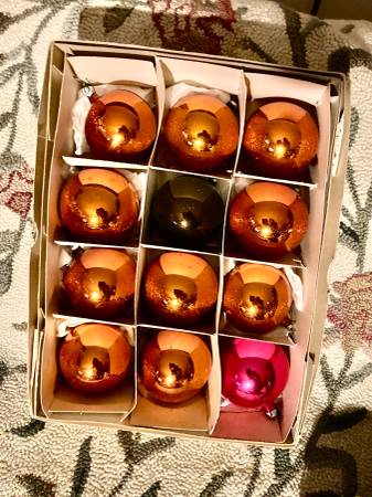 Early 3” Glass Christmas Ornaments. 1