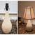 Pair of Cream Teardrop Table Lamps 4 thumbnail