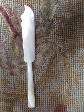 small carved Mother of Pearl Paper Knife 1