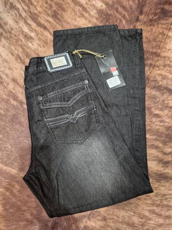 Men's Patron Cito Black Denim Jeans Size 36 x 32 NEW 1