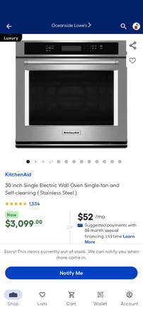 Brand New KitchenAid KOSE500ESS21 30" Single Wall Oven - Never Installed 1