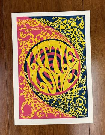 Little Love Psychedelic Shop & Gallery poster from Carmel, CA 1