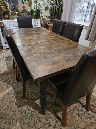 Custom Made dining table & chairs 1