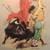 Framed Matador and Bull Pastel Artwork by B. Clerk 3 thumbnail