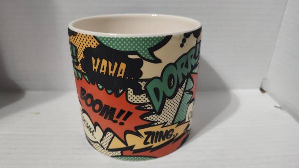 Comic Burst Ceramic Planter Cachepot/ Bowl Live Trend Design 1