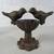 Country Cottage Rustic Cast Iron Bird Bath Trinket Dish 4 3/4" Tall 1 thumbnail