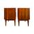 Vintage Mid-Century Modern End Table Set With Diamond Parquet Accent Inlay. 4 thumbnail