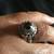 Charming Sterling Silver  Ring (Size 6) with Big Granite Stone Vintage 5 thumbnail
