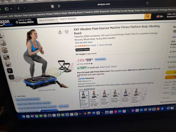 AXV Vibration Plate Exercise Machine Fitness Platform Body Vibrating B 1