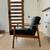 West Elm Mid Century Show Wood Leather Chair 2 thumbnail