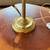 BEAUTIFUL  VINTAGE  BRASS  LAMP  WITH  GORGEOUS  INTRICATE  SHADE 2 thumbnail