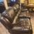 Dark brown genuine Leather couch with electric recline 2 thumbnail