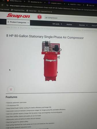 Snap on air compressor 1