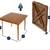 Stakmore 32'' Solid Wood Classic Scalloped Edge Folding Table 4 thumbnail