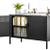 Unused modern black metal cabinet / credenza 2 thumbnail