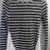 Gray striped Shirt, flair at side - size S 1 thumbnail