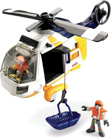 2006 Fisher Price Imaginext Helicóptero de Juguete Completo con Figuras y Canasta - $25 (Tacoma)63439418204803122