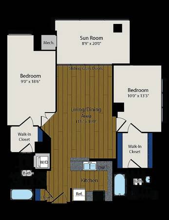 Arlington Courthouse 2BR/2BA w/ Sunroom – Walk to Metro 1
