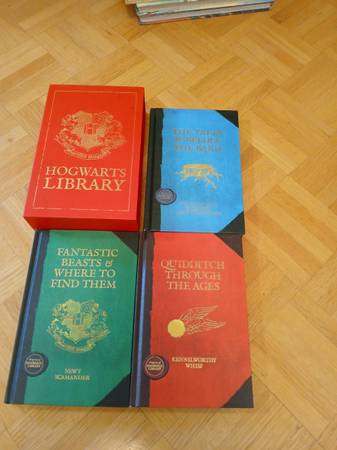 HOGWARTS LIBRARY - 3 hardcover boxed set - UK hardcovers 1