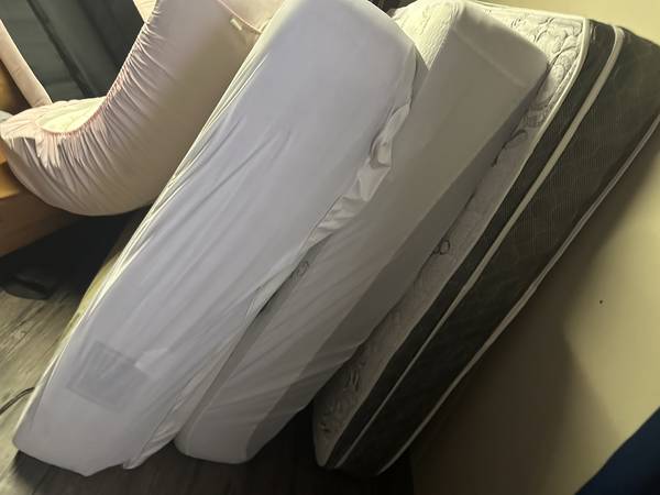 Assorted Full Futons and QueenMattresses/ Bedframes 1