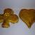 VINTAGE - Tiara Amber Glass Set of 4 (Heart,Diamon,Spade,Club) 4 thumbnail