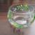 Hand painted clear glass bowl 1 thumbnail