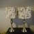 Pair of Lamps, 3 way, Silver metal 2 thumbnail