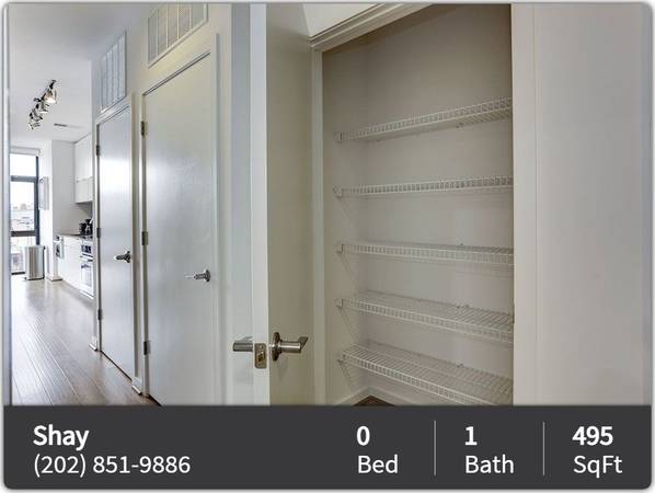 $2,360 / 495ft2 - Studio available at The Shay. Pets Welcome! (Washington - Shaw -  D.C.)64040025795331120