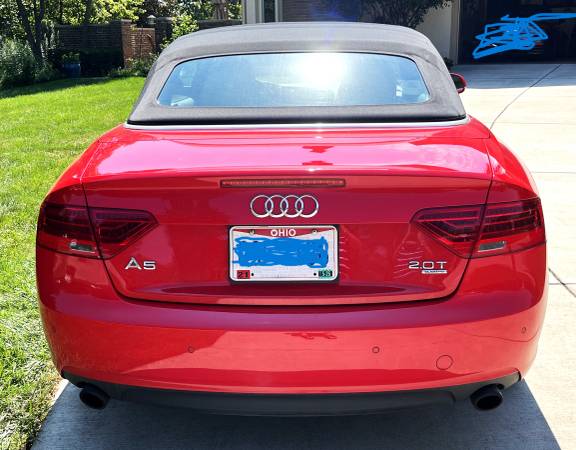 2013 Audi A5 Quattro Convertible Red 116k Miles Good Condition - $7,000 (Dublin)63478071316355124