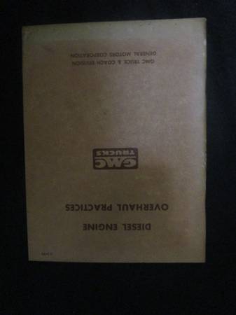 Vintage años 1950-1960, manuales de motores diésel GMC/Chevrolet - $1 (Roseville)63440099381121124