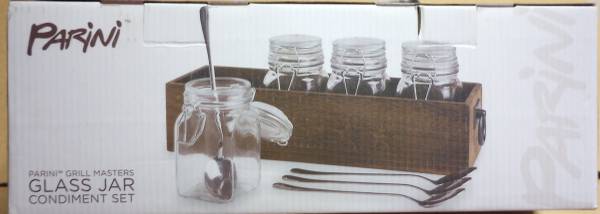 Glass Jar Condiment Set 1