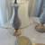 Antique Blue Lamps Shabby Chic Set of 2 13 thumbnail