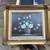 White Flowers Artwork on Gold Gilt Frame, Signed 2 thumbnail