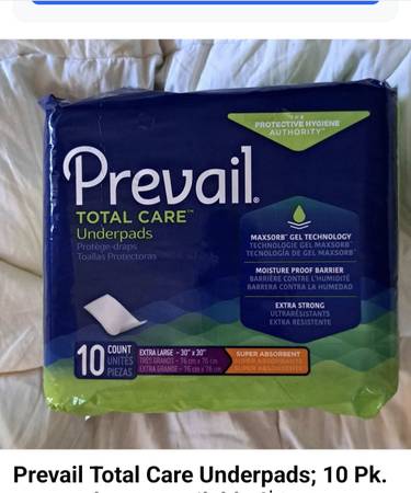 Prevail Underpads for Incontinence or Use as Puppy Pads 1