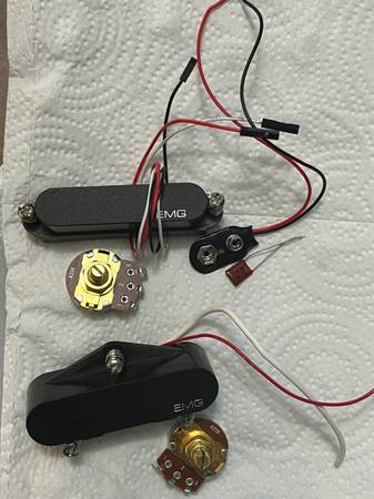 EMG telecaster active noiseless single coil pickups pots etc fender 1